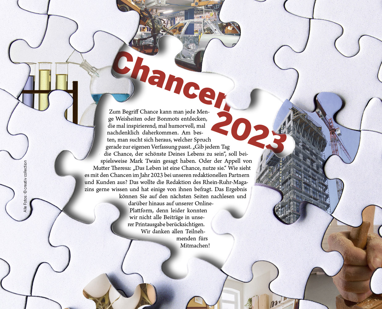 Das Rhein-Ruhr Magazin fragt: Welche Chancen liegen im Jahr 2023?